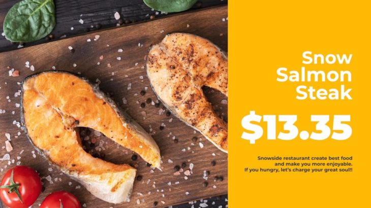 レストラン　サイネージ広告　サンプル映像