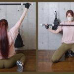 茶色レギンスで手作りラットプルダウン！！筋トレ/ DIY Women’s Home Workout / DIY 여성용 홈 운동