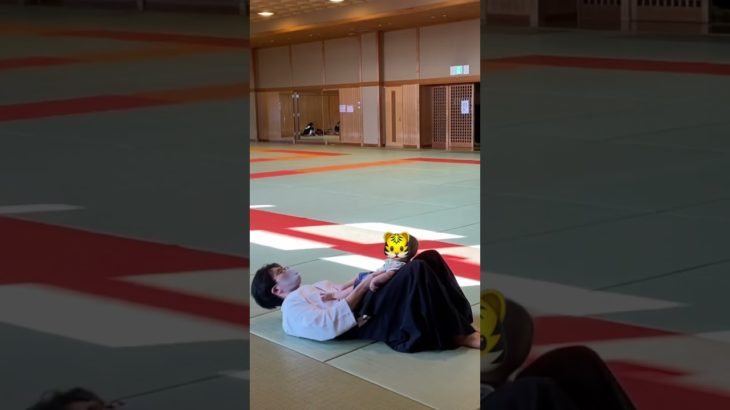 〈 #aikido 〉Help with training!〈 #baby 〉【合気道】筋トレのお手伝い【赤ちゃん】