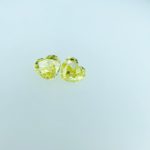 FANCY INTENSE YELLOW 0.102ct＆0.114ct/HS/RT2179/CGL