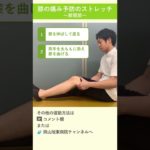 膝の痛み予防のストレッチ「膝関節」