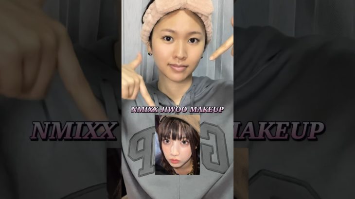 NMIXX JIWOO MAKEUP ジウちゃん風メイク🖤 #nmixx #jiwoo #makeup