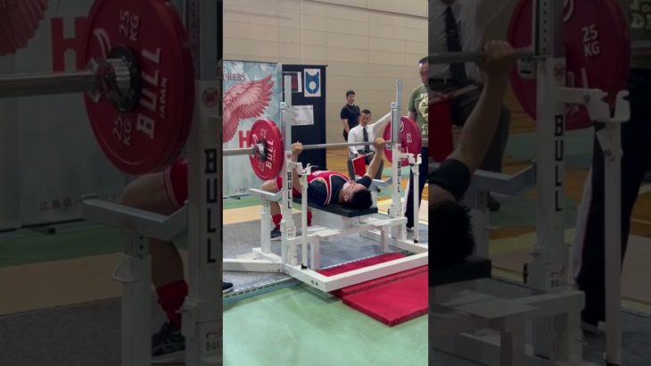 パワーリフティング初挑戦　ベンチプレス127.5kg #筋トレ　#ボディビルディング　#パワーリフティング　#広島