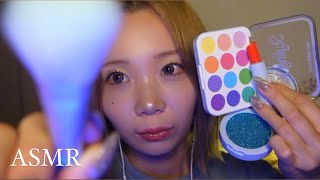 【ASMR】おもちゃのコスメでメイクアップしてあげる💄🫧🪞blue toy make up role play.