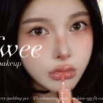 【fwee】SNSでバズり中‼fweeのコスメでメイクしながら正直レビュー🍑🤍