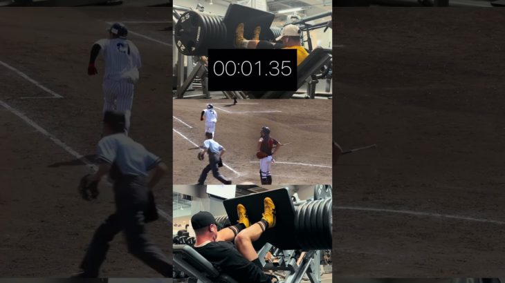 草野球トレーニーの三塁打タイム #草野球 #軟式野球 #筋トレ