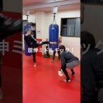 [キックボクシング  筋トレ　トレーニング] 屈伸ミドルキック！　#キックボクシング #筋トレ#トレーニング
