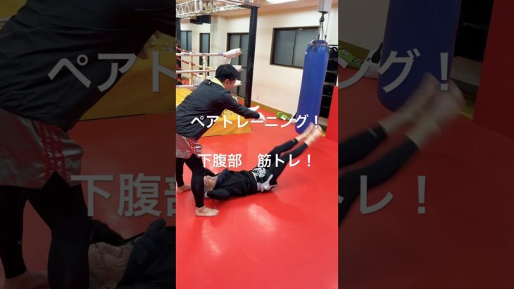 [筋トレ　トレーニング　ジム] ペアトレーニング！　下腹部　筋トレ！　#筋トレ #トレーニング#ジム