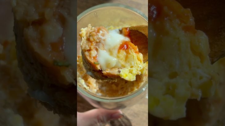2ヶ月でウェスト－12cmしたマグカップで作れるオムライス#アラサーダイエット #アラフォーダイエット #簡単レシピ #オートミールレシピ