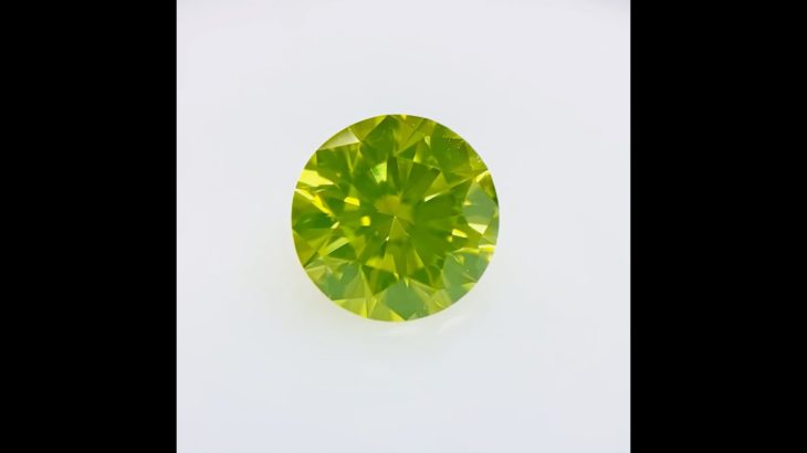FANCY VIVID YELLOW GREEN *TREATED* 0.849ct RD/RT3241/CGL