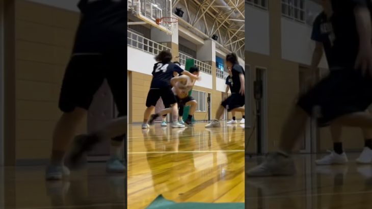 【新潟バスケ】普段の筋トレ効果を感じたオフェンスリバウンドからのゴール下シュート