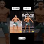 9ヶ月の進化#fwj #トレーニング #フィジーク #メンズフィジーク #筋トレ #ポージング#筋肉#減量期